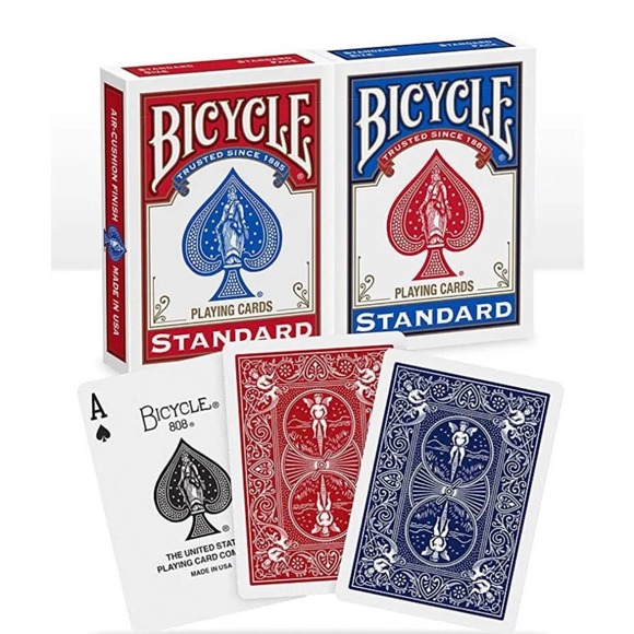BICYCLE 2 x Decks of Standard 'Rider Back' Playing cards, 1 Red and 1 Blue. - Picture 2 of 5